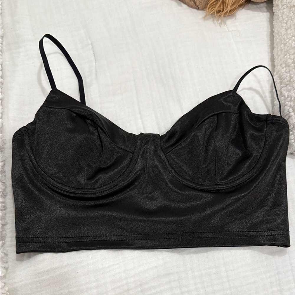 Adika Black Structured Bra Top